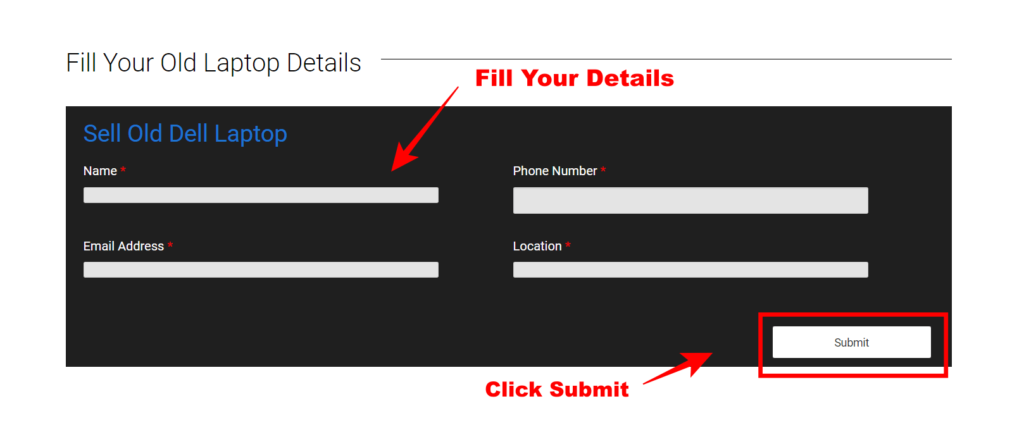 Fill Your Details to Sell for Instant Cash | Sell Old Laptop, MacBook, MacBook Pro, Macbook Air, iMac, Mac Mini, iPhone, and All Windows Laptops. 